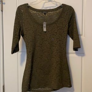Express lace Green shirt size M
